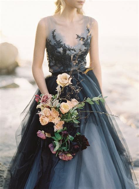 30 Black Wedding Dresses We Love for the Alternative Bride