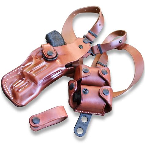 Premium Leather Vertical Shoulder Holster System With Double Speed