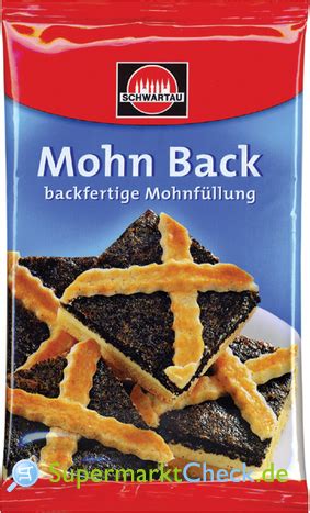 Schwartau Mohn Back Backfertige Mohnf Llung Preis Angebote Kalorien