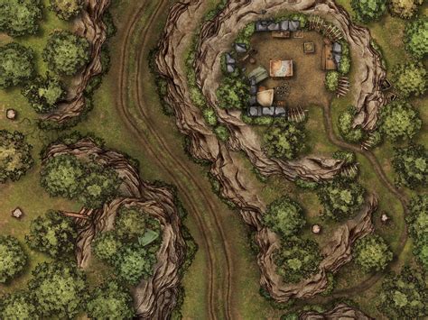 Small Bandit Camp Next To The Road Inkarnate Create Fantasy Maps Online