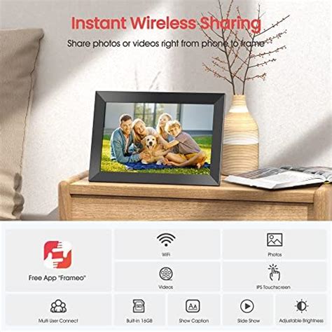 Frameo Inch Wifi Digital Picture Frame X Hd Ips Touch