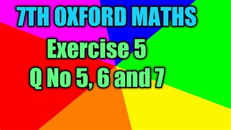 Oxford Maths Countdown Class Th Lecture Exercise