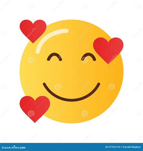 Smiling Face with Hearts Icon Vector Image. Suitable for Mobile Apps ...