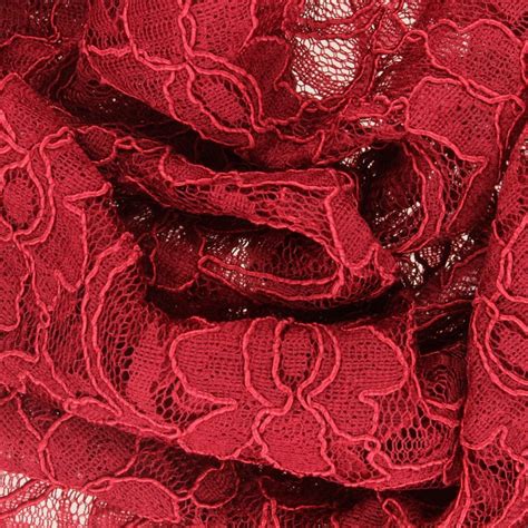 Tissu Dentelle Festonn E Rouge Carmin Ma Petite Mercerie