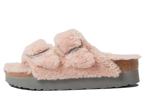 Birkenstock Arizona Big Buckle Platform Teddy By Papillio Crystal Rose Shearling Eu 36 Us Women