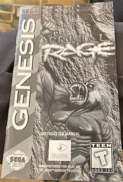 Primal Rage Sega Genesis Video Game Box Manual 31763108504 Ebay