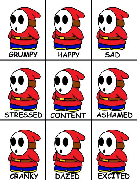 A Helpful Guide To Shy Guy Emotions By Happygav123 On Deviantart