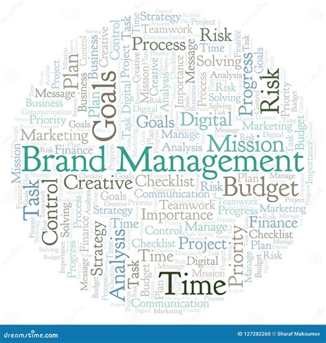 Brand Management Word Cloud Made With Text Only Stock Illustration