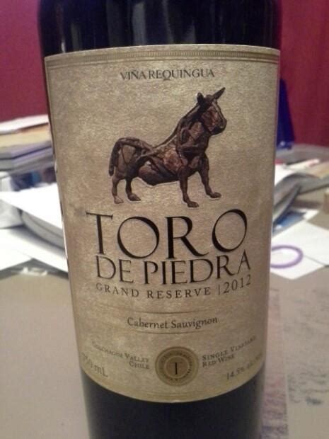 2014 Viña Requingua Cabernet Sauvignon Toro de Piedra Reserva Chile