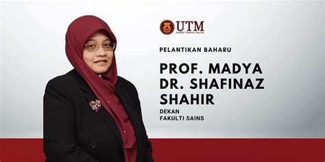 Prof Madya Dr Shafinaz Shahir Dilantik Sebagai Dekan Fakulti Sains