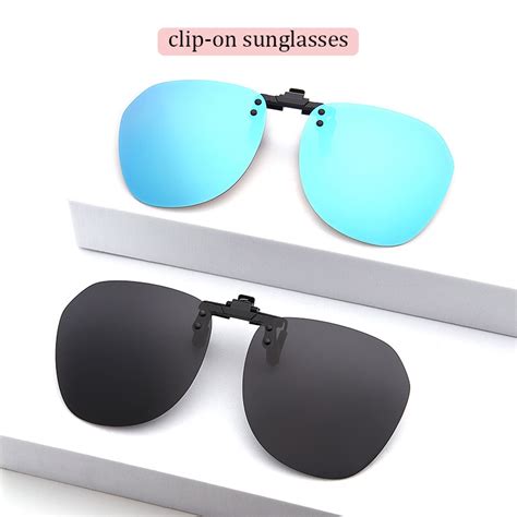 Polarizer Clip On Sunglasses Big Frame Travel Fishing Driving Myopia