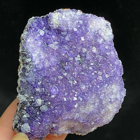 118g Translucent Purple Cubic Fluorite And White Quartz Crystal Mineral