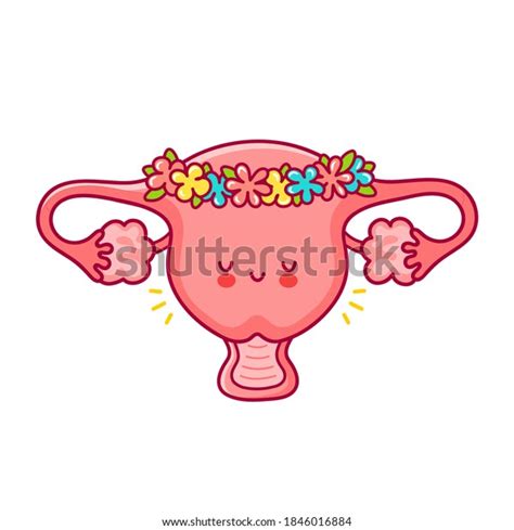 Cute Happy Funny Woman Uterus Organ Stock Vector Royalty Free 1846016884 Shutterstock