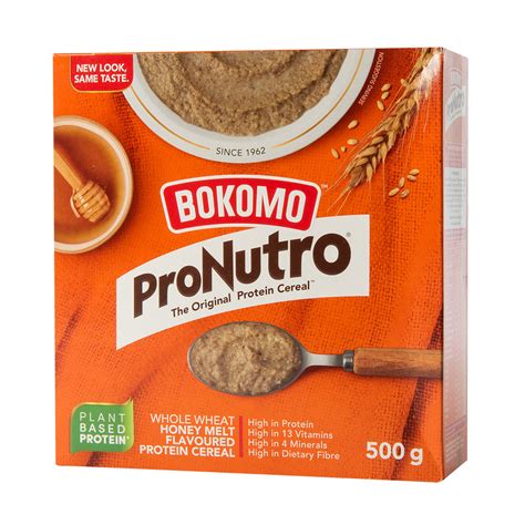 Bokomo Pronutro Whole Wheat Honey Melt Flavoured Protein Cereal 500 G