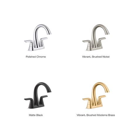 Kohler Avail Vibrant Brushed Moderne Brass 4 In Centerset 2 Handle Watersense Bathroom Sink