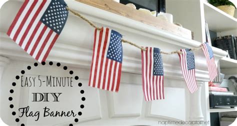 Easy 5 Minute Diy Flag Banner