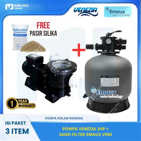 Jual Paket Mesin Pompa Kolam Renang Venezia 2Hp Sand Filter Emaux 21