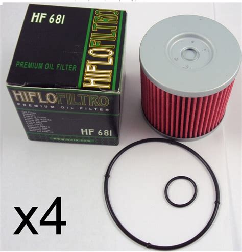 4 HIFLO OIL FILTER WITH O RINGS FOR HYOSUNG GT650R EFI GT650S EFI GV650