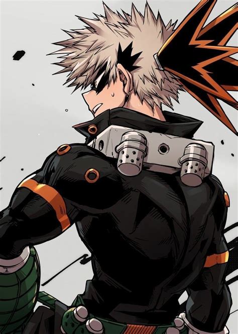 An Anime Character In Black And Orange Outfit With His Arms Crossed