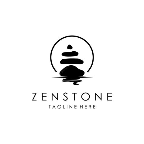 Premium Vector Balanced Zen Stone Logo Template