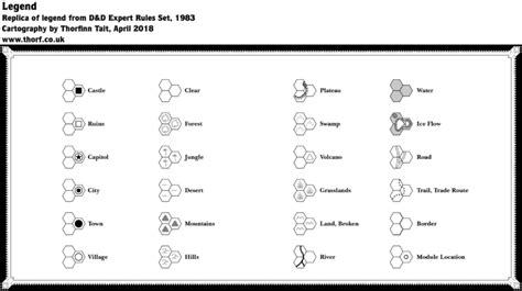 Expert Set 1983 Legend Atlas Of Mystara