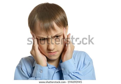 Young Sad Boy Standing Isolated On Stock Photo 194690945 Shutterstock