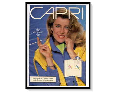 Capri Light 100's Cigarettes Print Ad Vintage 1989 - Etsy