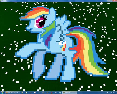 Epic Pixel Art - Rainbow Dash in Minecraft by Dxthegod on DeviantArt