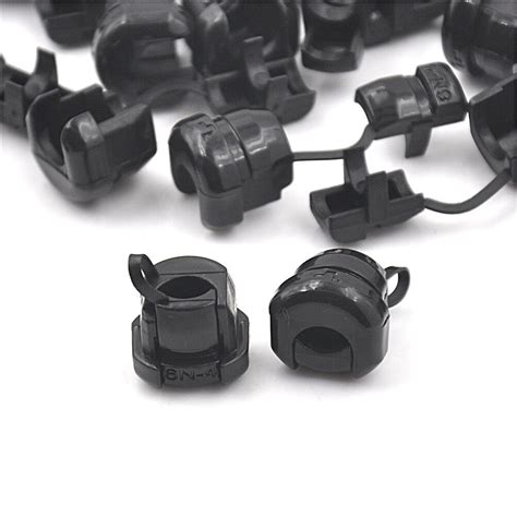 20pc 6n 4 Strain Relief Bushing Sjt 18awg T 0 5~1 6mm Nylon 66 Black D Fn Ebay