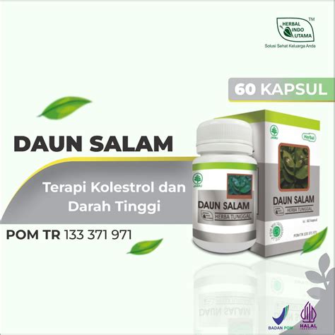 Jual Hiu Daun Salam Kapsul Asli Original Herbal Indo Utama Daun