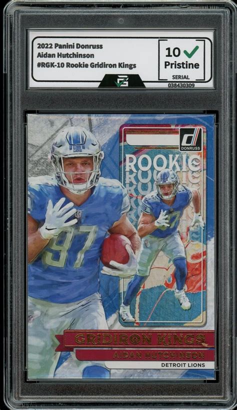 Panini Donruss Rgk Aidan Hutchinson Graded Gem Mint Rookie