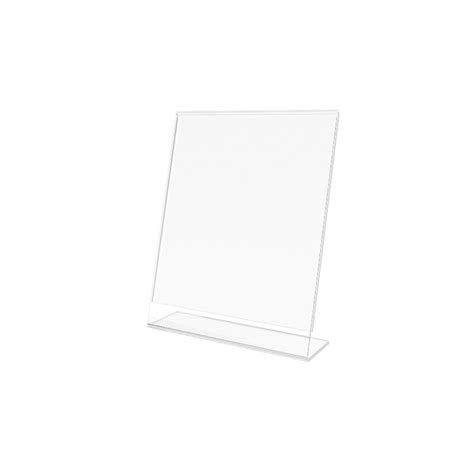 Fixturedisplays 1pk Clear Acrylic Sign Holder With Slant Back Design Picture Frame Wayfair