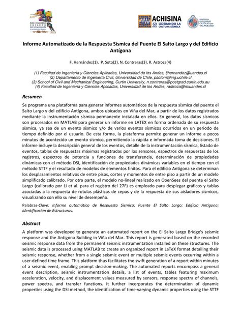 PDF Informe Automatizado de la Respuesta Sísmica del Puente El Salto