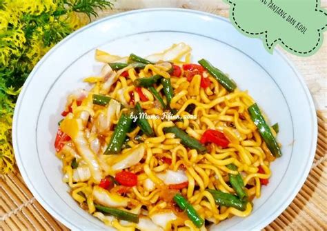 Resep Tumis Mie Kacang Panjang Dan Kool Oleh Lanjarsih Mama Fifian