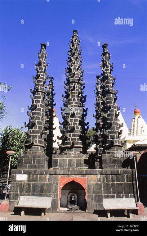 Lampposts at Mahalaxmi Temple, Kolhapur, Maharashtra, India, Asia Stock ...