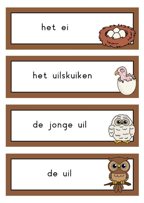 Natuurhoek Uil Klas Van Juf Linda Uil Thema Prints