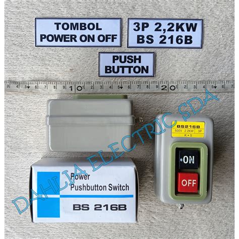 Jual Tombol Power On Off Push Button P Kw Bs B Shopee Indonesia