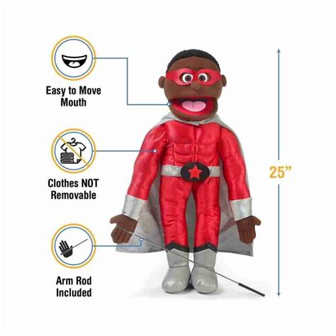 Superhero Black Boy Full Body Ventriloquist Puppet Stoners