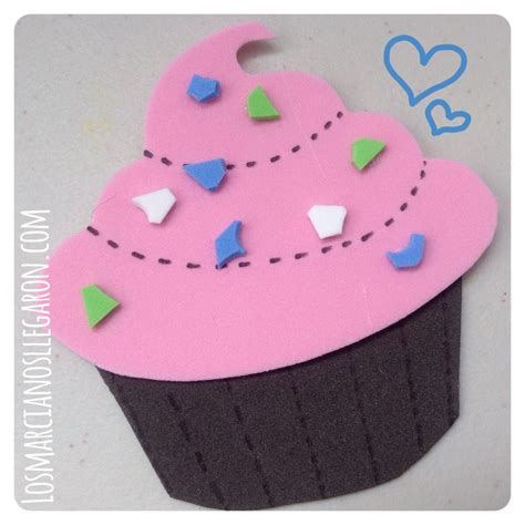 Marcalibros En Forma De Cupcakes Hecho Con Foami Manualidades