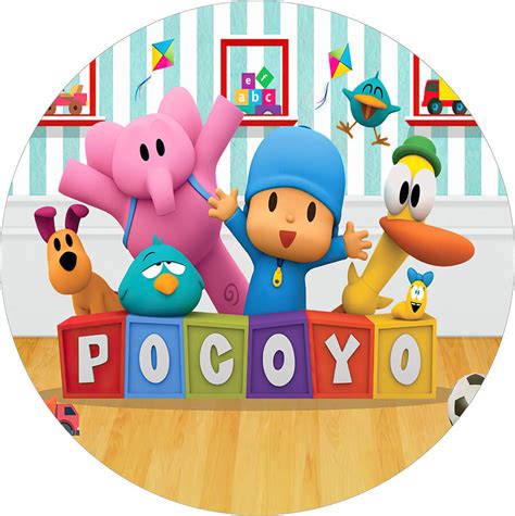 Painel Redondo Tecido Sublimado D Pocoyo Frd Felicit