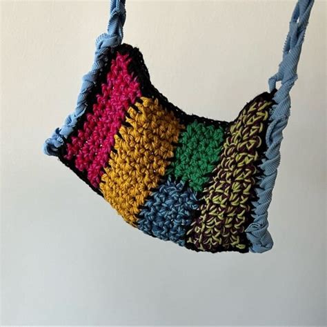 Handmade Patchwork Crochet Funky Bag - Etsy