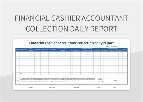 Free Cashier Accounting Templates For Google Sheets And Microsoft Excel