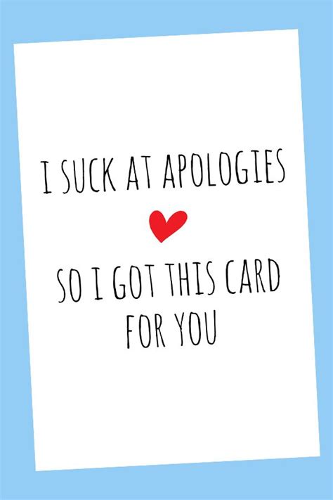 Sorry Card, Digital Printable Card | Apologizing quotes, Sorry cards ...