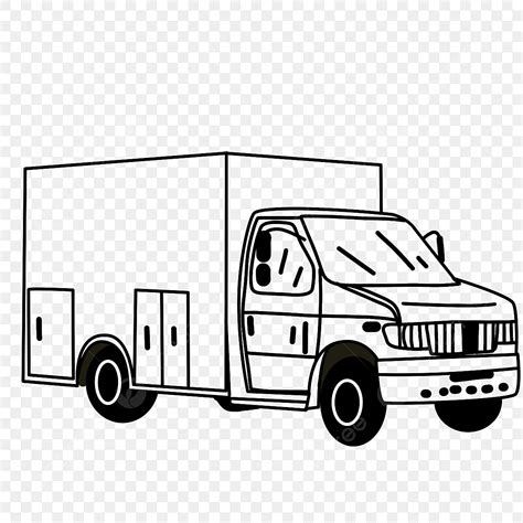 Lorry Clipart Black And White