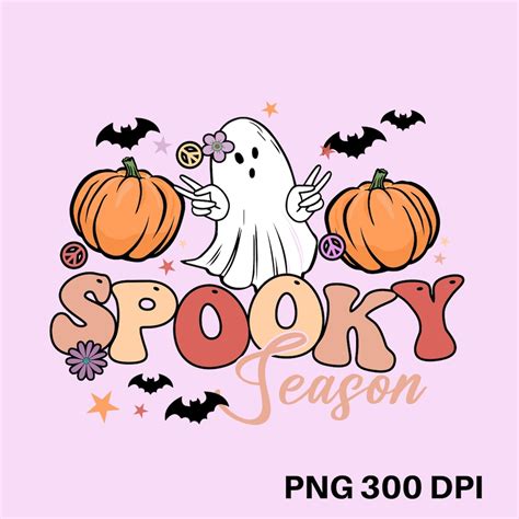 Spooky Season Png Cute Ghost Png Fall Png Autumn Png Halloween Png