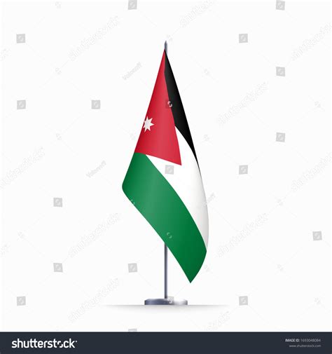 Jordan Flag State Symbol Isolated On Stock Vector (Royalty Free ...