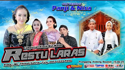 Live CS RESTU LARAS Wedding PANJI NISA Pranggong 15 06 24