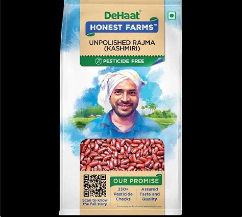 Dark Red Dehaat Unpolished Kashmiri Rajma Gluten Free Packaging Size