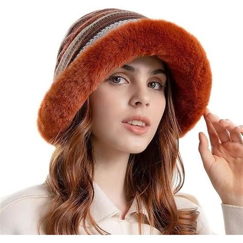 Chapeau De Pêcheur En Peluche Femme Chapeau Hiver Chaud Chapeaux