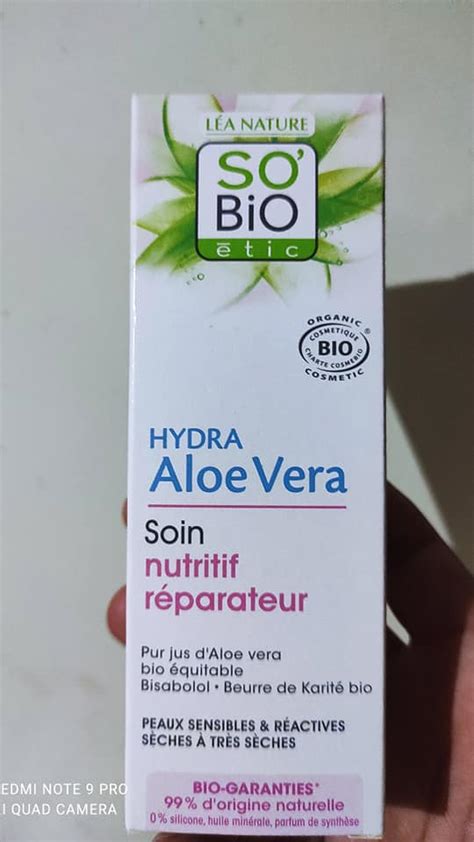 So Bio Soin Nutritif Réparateur Hydra Aloe Vera 50Ml IHLASHOP Maroc